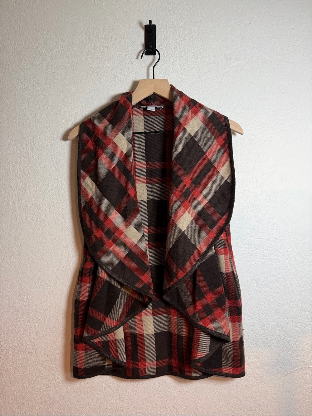 FAVLUX Red Black Plaid woman’s vest